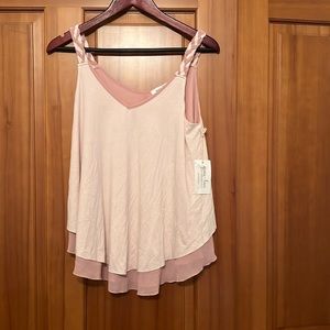 Grace and lace pink, two toned blouse